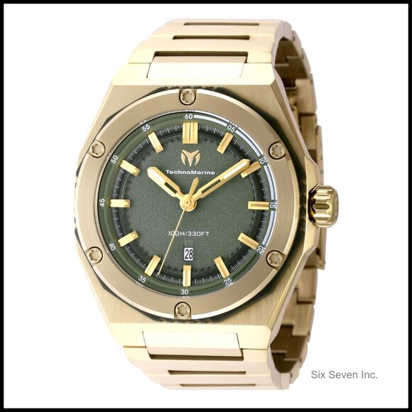 Gold Tone Stainless Steel Quartz Watch Classic Elegant Minimal Men's Timepiece